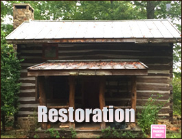 Historic Log Cabin Restoration  Apex, North Carolina